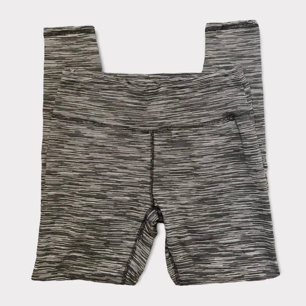 Reebok Grey & White Striped Leggings Size M - Picture 2 of 7